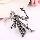 Брелок для ключей с мотивом фильма череп смерти ужас крутой Панк 3D в форме головы черепа Мужская Женская Модная бижутерия