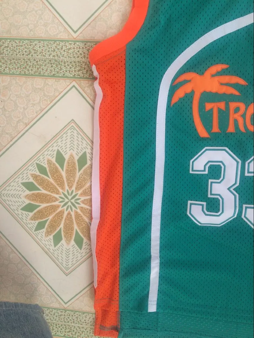

Basketball Jerseys Tropics #33 Green Moon jersey Embroidery Outdoor Hip-hop Movie Sportswear