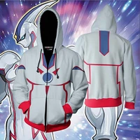 fudo yusei yu gi oh official card game zip hooded sweatshirts anime jackets man woman superior 3d print coat cosplay costume