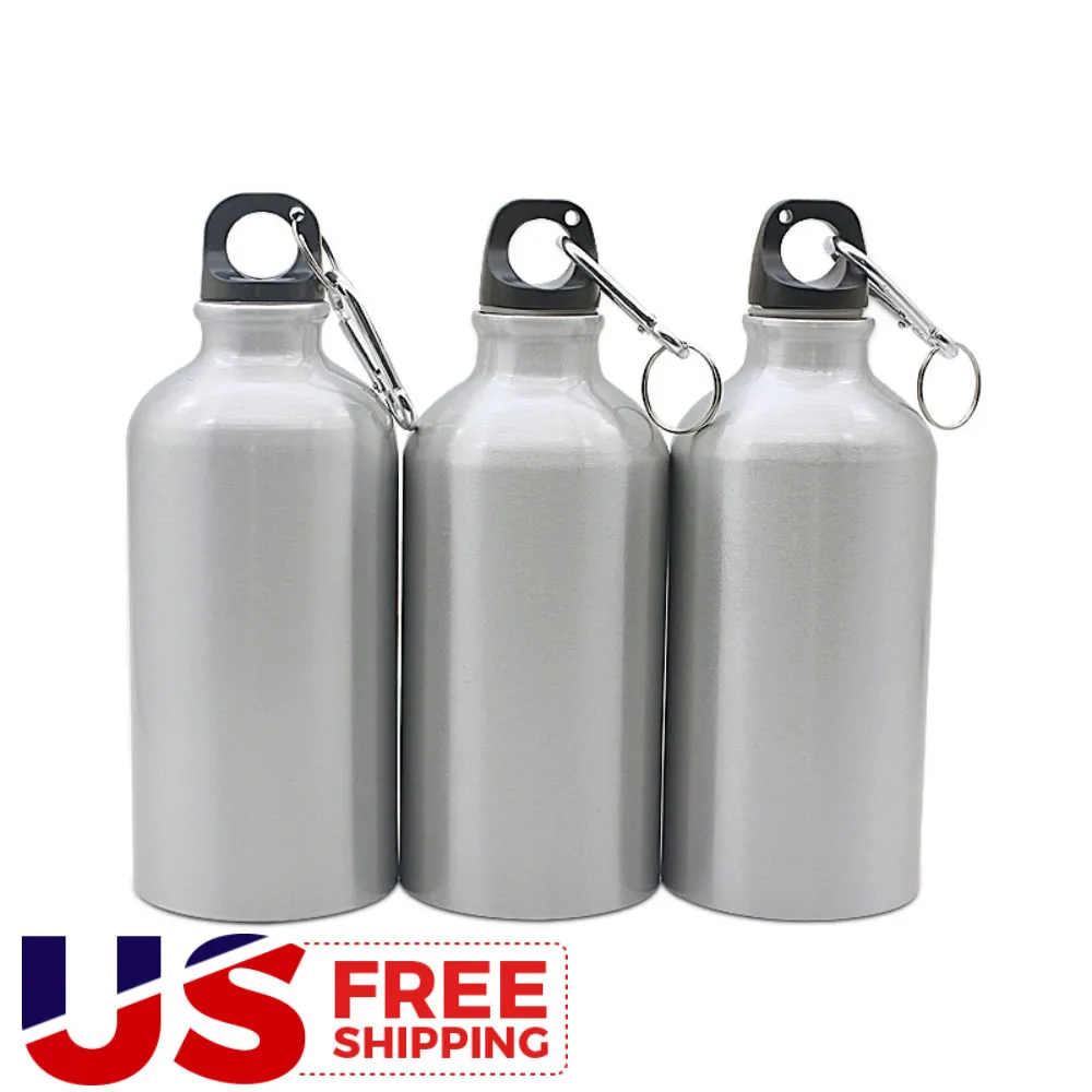 

60Pack 17oz Sublimation Silver Aluminum Sport Bottle Blanks, Portable Narrow Mouth Bottle with Handle and Leak-Proof Lid