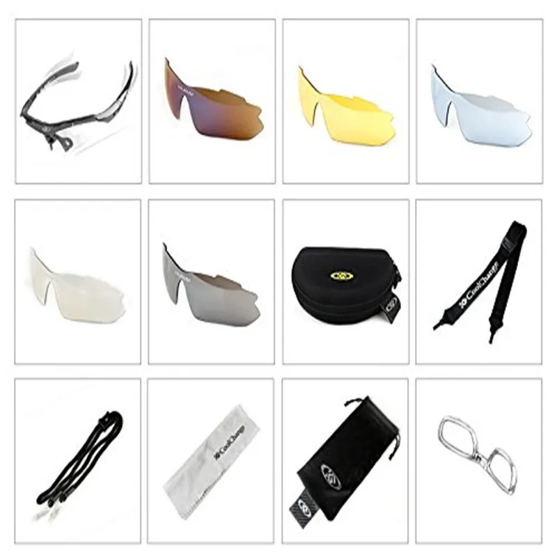 Поляризационные очки для езды на велосипеде уличные мотоциклетные с 5 линзами 12