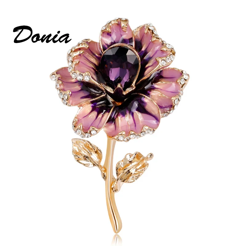 Donia ювелирные изделия модная стеклянная эмалированная брошь окрашенная