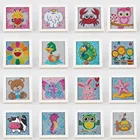 Алмазная 5D картина сделай сам, полностью блестящая мозаика с кристаллами, с вышивкой в виде животных, мультяшная живопись с уткой, совой, подарки для детей