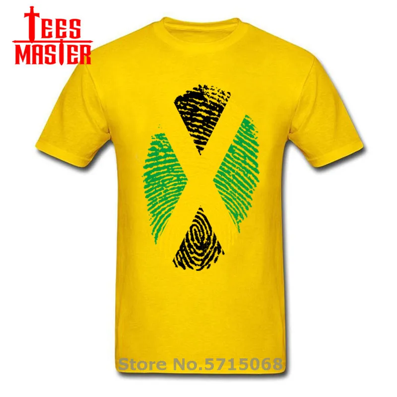 Ямайка Флаг Футболка с отпечатком пальца Для мужчин мужской дизайн на заказ