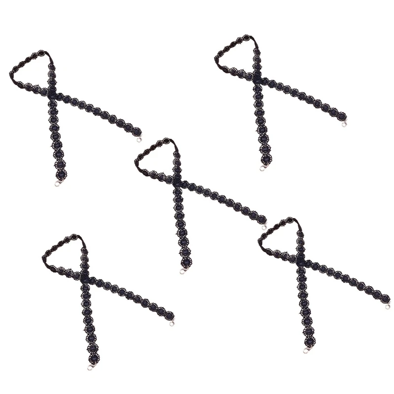 

5Pcs Face Mask Anti-Lost Lanyard Strap Weave Floral Lace Ribbon Eyeglass Chain Decorative Necklace Rest Ears Rope Belt