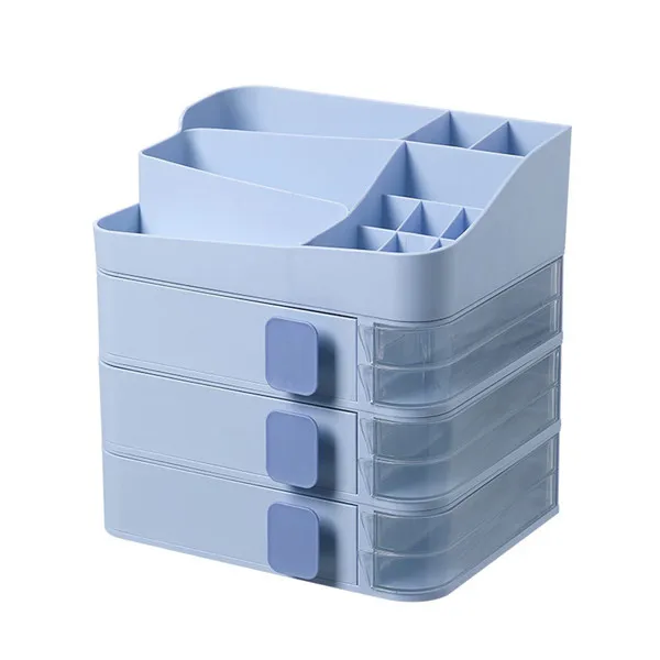 Makeup Organizer P MSJO органайзер для макияжа ящик для хранения пластиковый ящик для рабочего стола/ванной комнаты/офиса макияж кисти ювелирные изделия Организация хранения коробки - Цвет: Makeup Organizer P