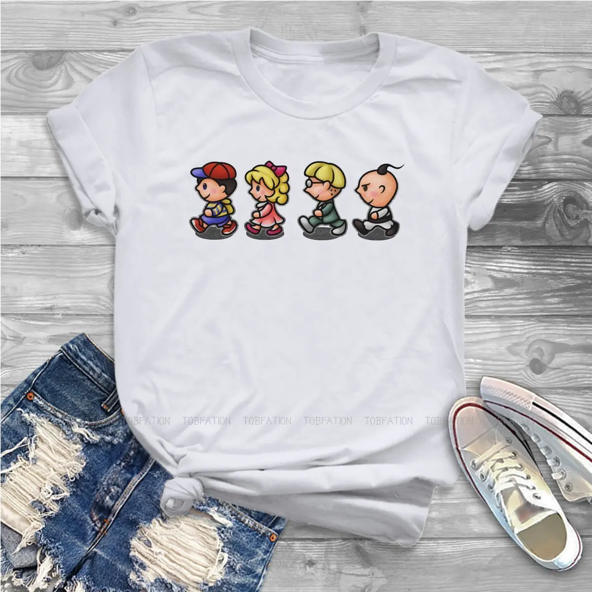 

Earthbound Guys Female Shirts Mother Earthbound Game Loose Vintage Women Clothes Harajuku Casual Feminine Blusas