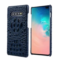 natural pure leather 3d luxury crocodile phone case for samsung note 8 9 10 plus s8 s9 s10e s10 plus