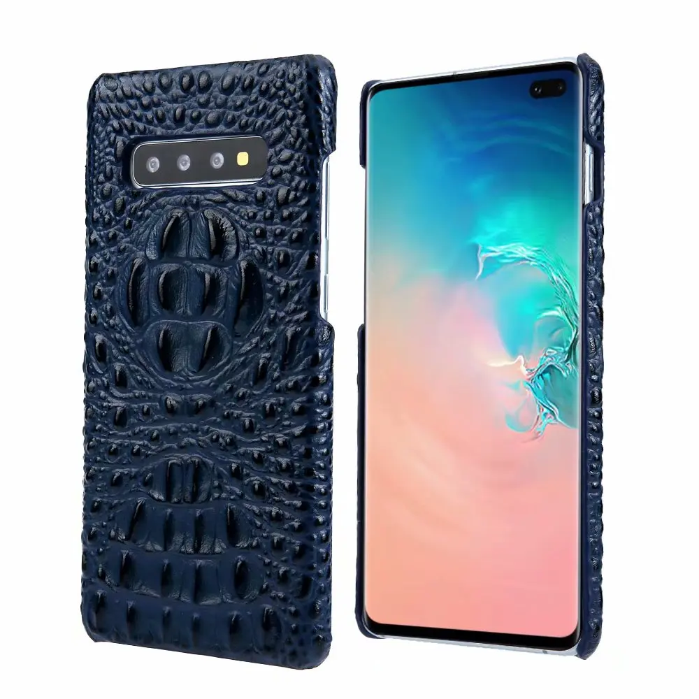 Роскошный 3D чехол из натуральной крокодиловой кожи для телефона Samsung Note 8 9 10 Plus S8 S9