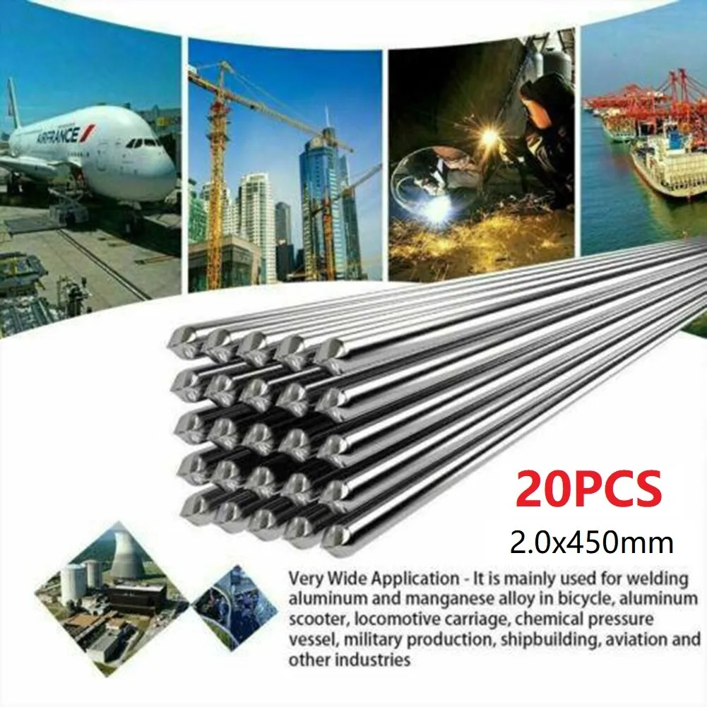 

2*450mm Welding Rod 20pcs Aluminium Brazing Easy Fast Good Welding Effect