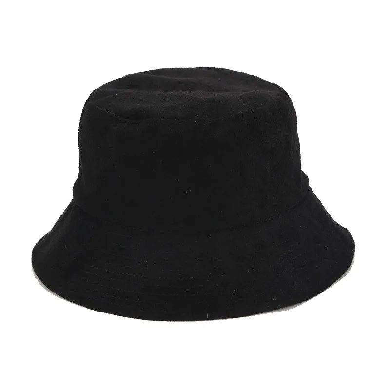 

New Double Sided Autumn Spring Bucket Hat Suede Lady Fashion Bob Caps Hip Hop Gorros Men Women Panama Bucket Hat Vacation Cap