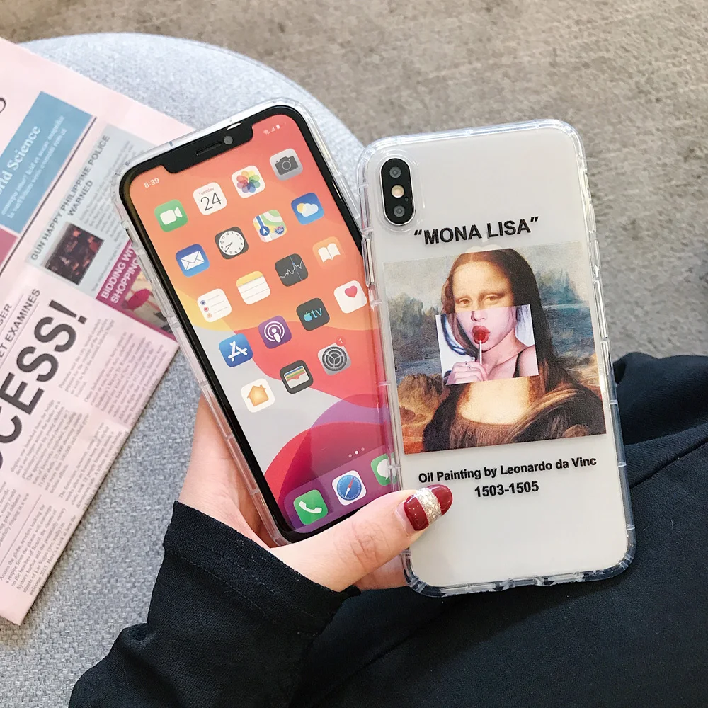 Чехол для телефона iPhone 11 Pro X XR XS Max 7 8 Plus Ins забавная статуя абстрактного искусства