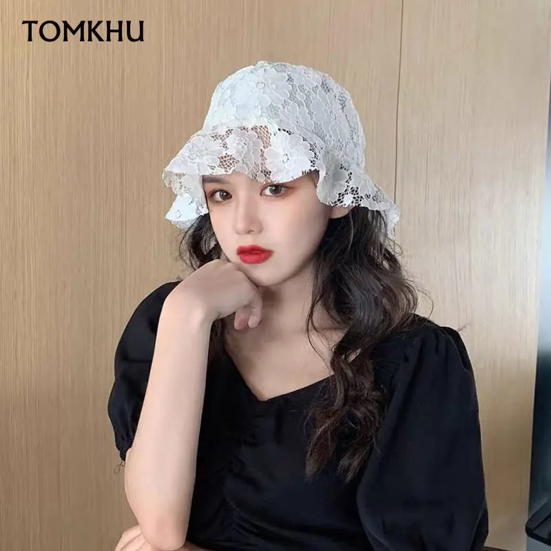 Шляпа Женская Солнцезащитная кружевная элегантная Панама в повседневном стиле с