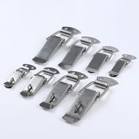 1pcs stainless steel hasp toolbox lock buckle spring loaded latch wooden case catch toggle hardware accessories