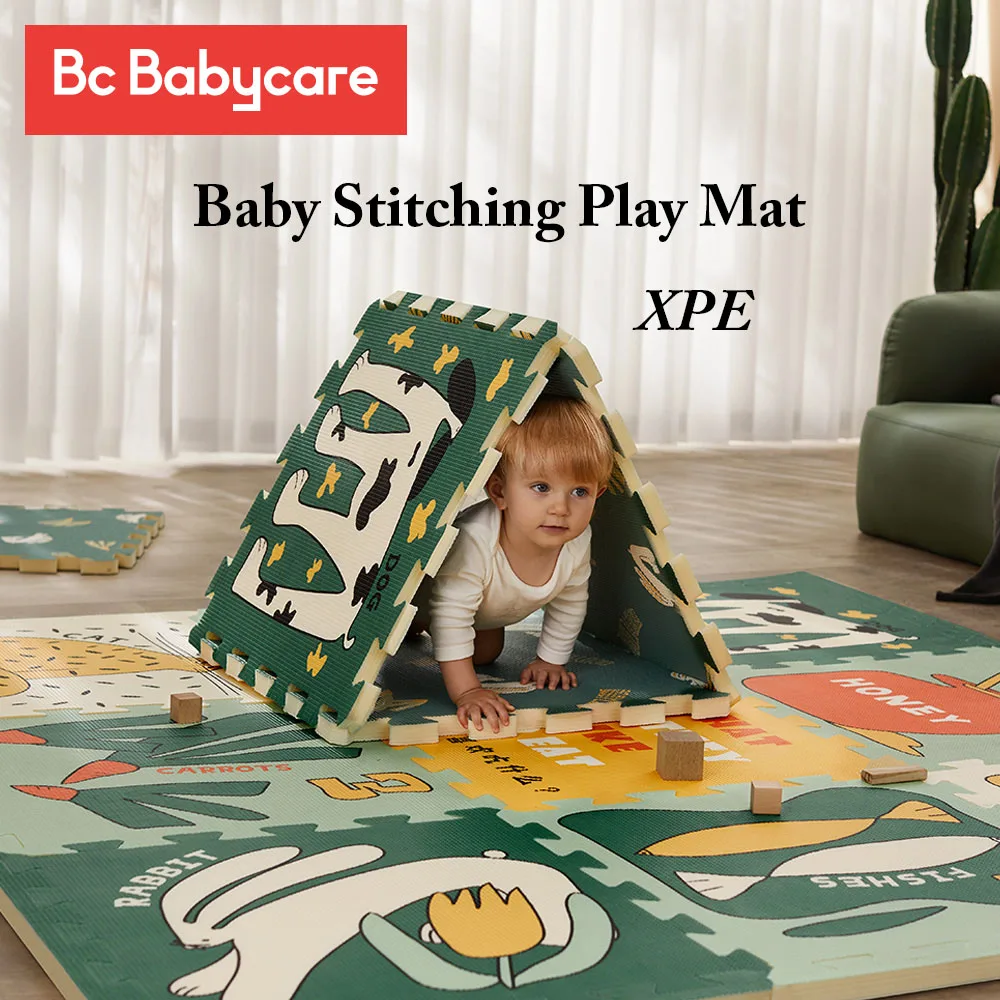 BC Babycare XPE Stitching Baby Play Mat Waterproof Multifunction Activity Games Crawling Carpet Floor Playmat Educational Toys