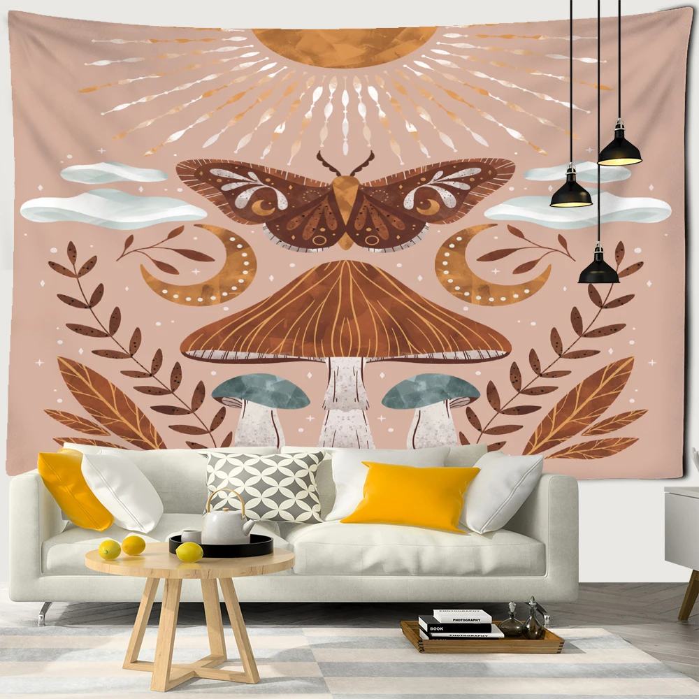 

Bee Daisy Flower Pattern Tapestry Wall Hanging Bohemian Hippie Mandala Witchcraft Home Bedroom Dormitory Decor
