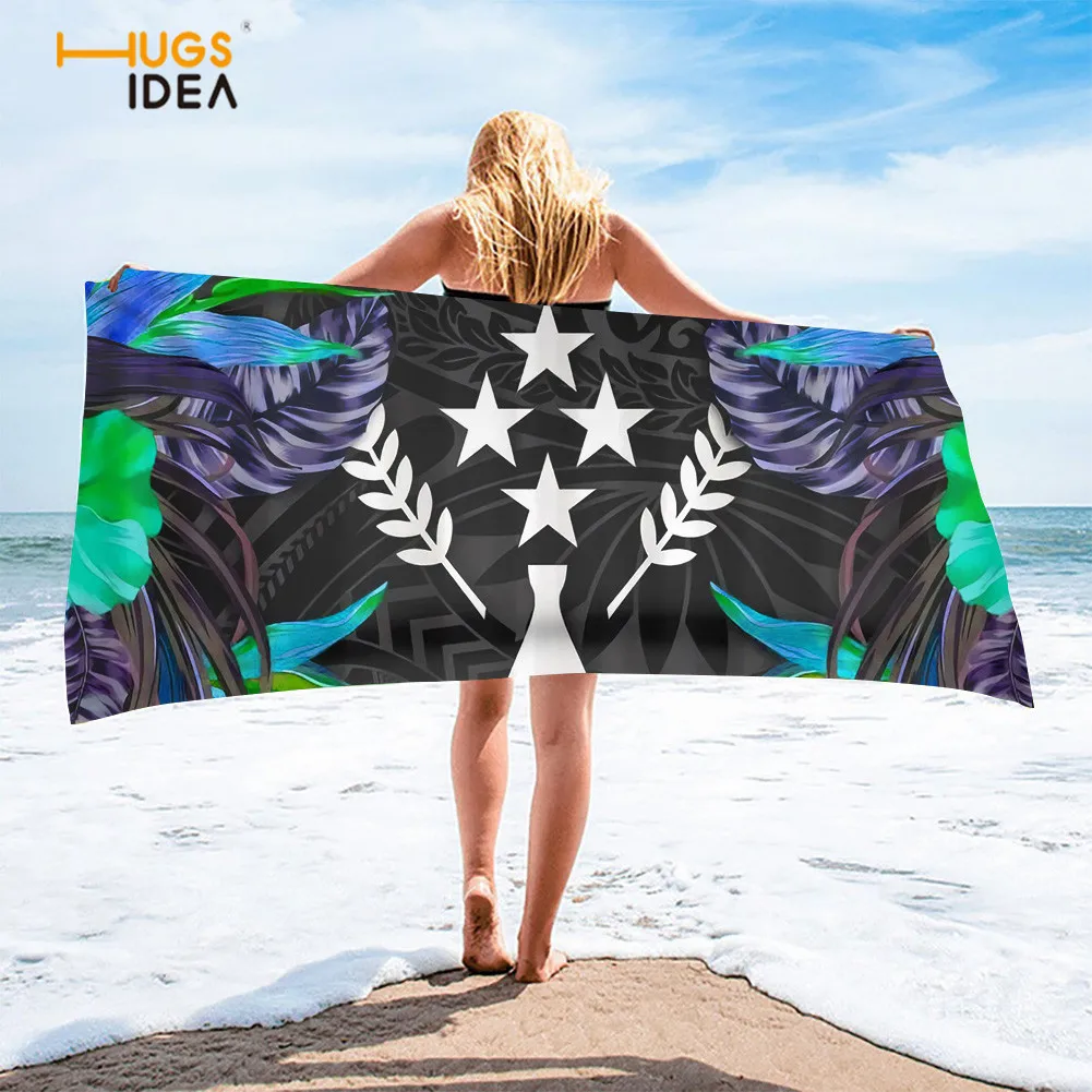 Мягкое банное полотенце HUGSIDEA для душа женщин Полинезия гибискус лист остров коса