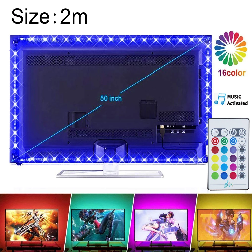Умный музыкальный телевизионный фоновый светильник Светодиодная лента ТВ
