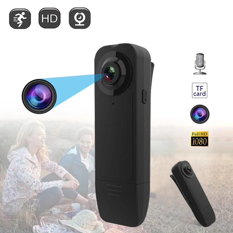 

Wearable 1080P Mini Camera pocket body micro Video Recorder Night Vision Motion Detect Small Cam for Home Outside Camcorder T189