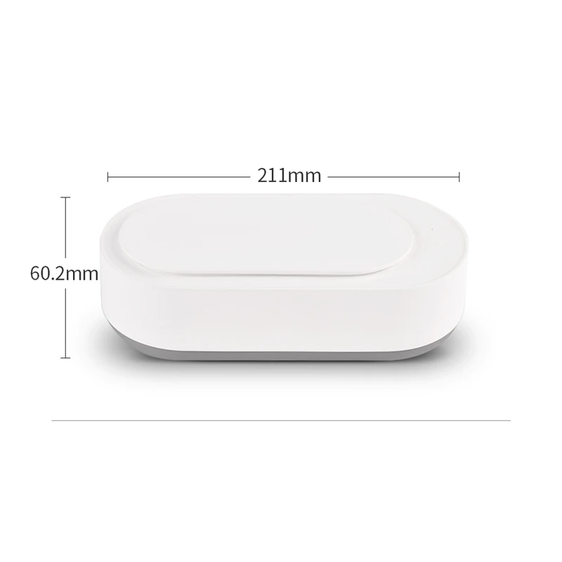 Белый Xiaomi Mijia EraClean ультразвуковая Чистящая машина 360 ° стерео Чистящая 45000 Гц высокочастотная вибрация для чистки очков - Цвет: Белый