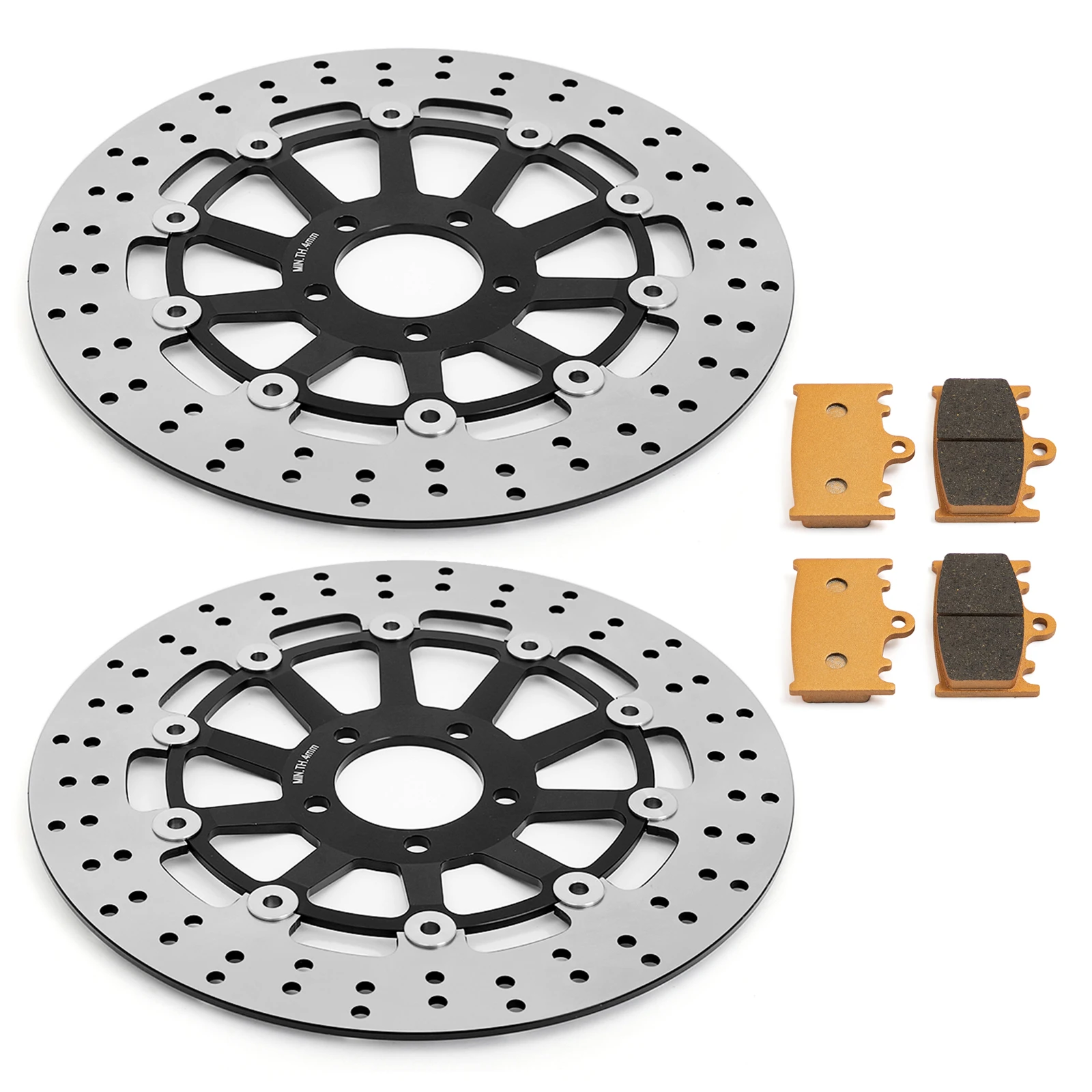 

BIKINGBOY для ZZR ZZ-R 1100 C 90 91 92 ZR 1100 Zephyr 1992-1995 ZXR 750 89 90 91 92 93 94 95 Передние тормозные диски Диски Роторы Колодки