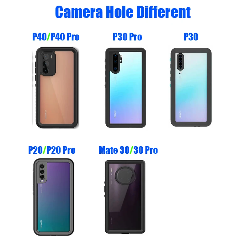 waterproof case for huawei p40 p30 pro p20 lite mate 30 pro water proof shell ip68 cover swim diving outdoor sports anti fall free global shipping