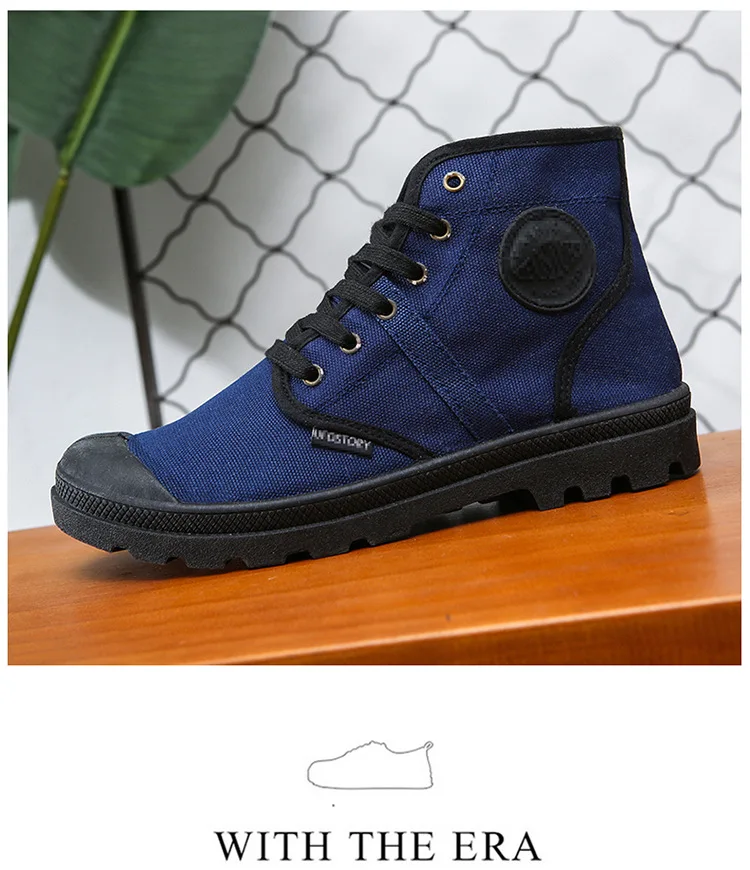 Сапоги Aleafalling мужские классические парусиновые полусапожки прочные Прошитые