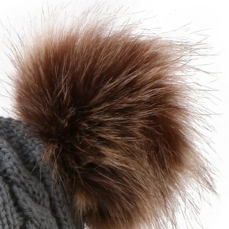 

0-3Y Winter Toddler Newborn Baby Boys Girls Pom Pom Hat Warm Knitted Beanie Solid Color Autumn FD40