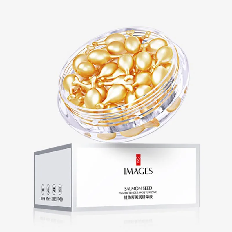 

30Pcs/Bottle Salmon Seed Face Essence Capsules Anti-aging Anti-wrinkle Serum Moisturizing Whitening Firming Essence Face Care
