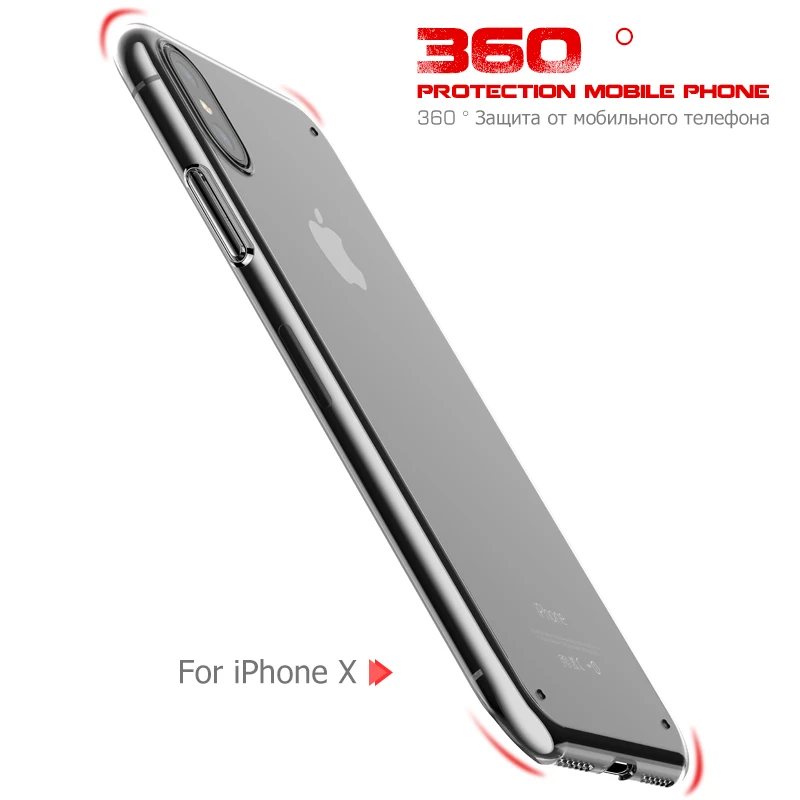 Ультра тонкий роскошный прозрачный мягкий TPU чехол для iPhone 7 plus 8 Plus силиконовый