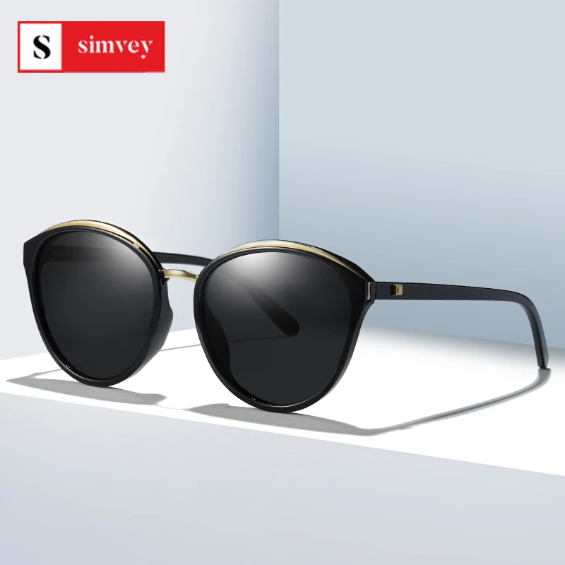 

Женские солнцезащитные очки Simvey, Ретро стиль, поляризационные, UV400, 2019