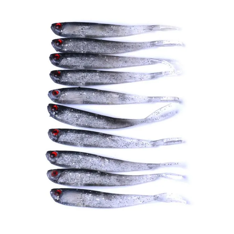 

5PCS/lot Soft Lure Silicone Swimbaits isca Artificial Worm Soft Bait Fish Wobblers Bass Carp Flying Fishing Lure 3.6g 10CM