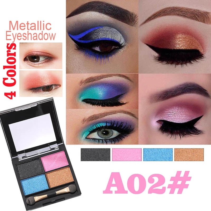 1pcs 9 Color Eyeshadow Make Up Palette Shimmer Metallic Eye Shadow Powder Waterproof Nude Glow Pigment Beauty Makeup Cosmetic TSLM2 - Цвет: 1pcs