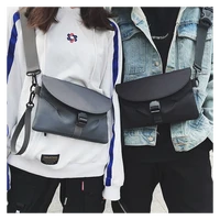 fashion solid color simple mens and womens messenger bag personality shoulder bag multifunctional chest bag waist bag