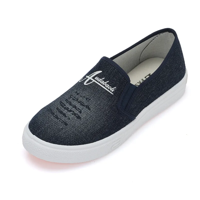 Cresfimix/женские милые парусиновые Лоферы без застежки с буквенным принтом Женская