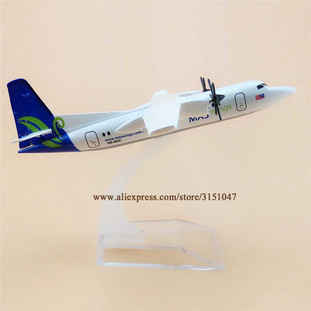 16 см Air Malaysian MAS Wings MASWings Fok Fokker 50 Airways Airlines металлический сплав модель самолета