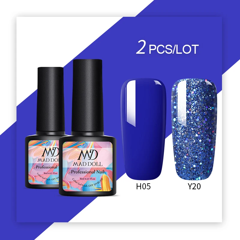 Set 28 MAD кукла УФ набор гель-лаков для ногтей с блестками, телесный, розовый, Гель-лак для ногтей, Лаки! полупостоянная блестки гель лак для ногтей 2/1 шт - Цвет: Set 28