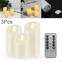 candle light 3pcs led flameless candle lights with remote control new year candles battery powered led tea lights easter candle
