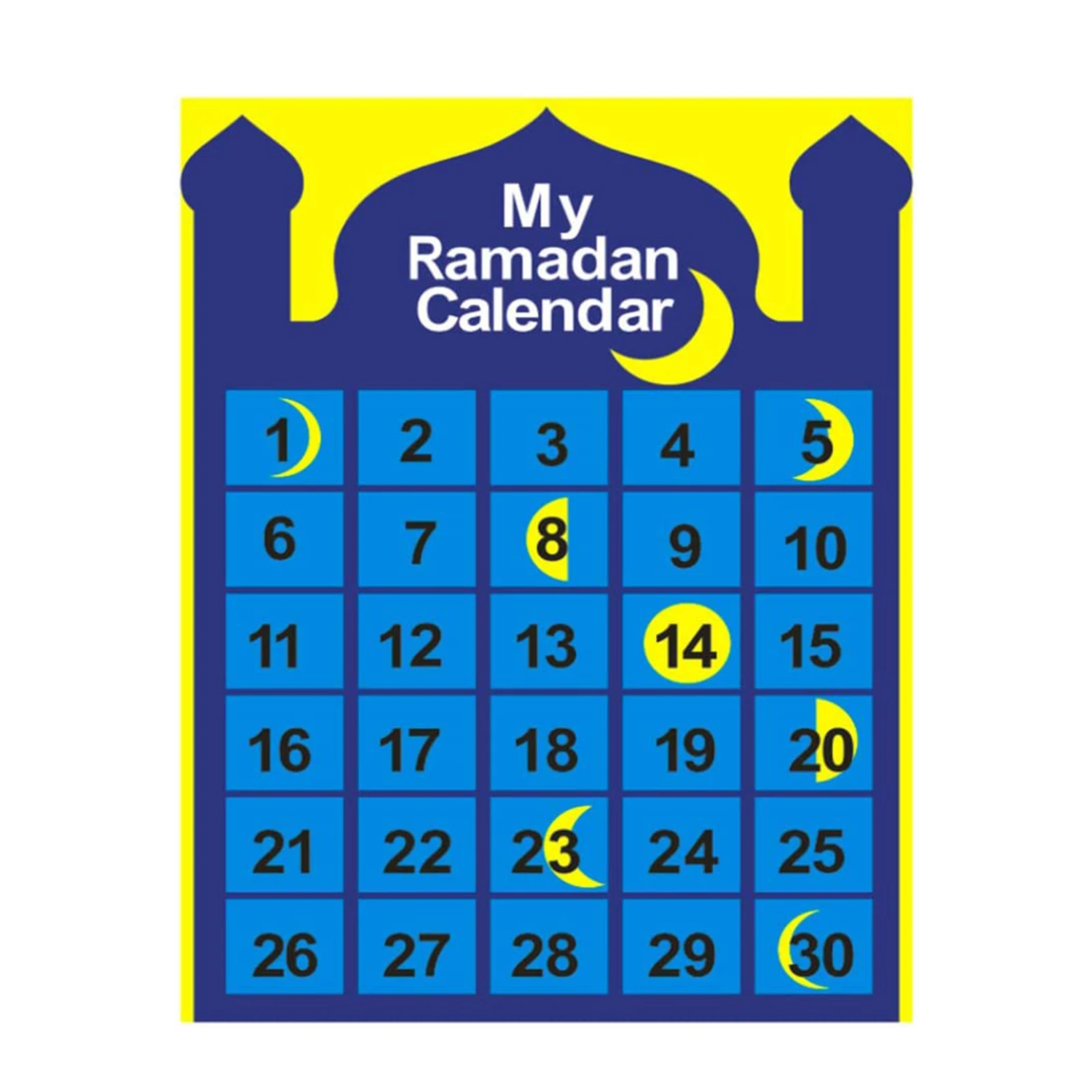 

Advent Calendar 2021 Ramadan Decorations Calendar 30 Days Eid Mubarak Hanging Felt Countdown Calendar For Kids Eid Gifts