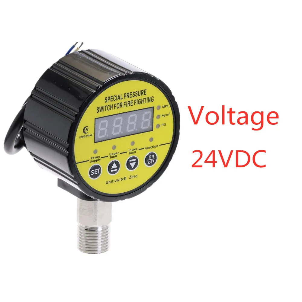 Белый Цифровой манометр переключатель давления для воздушного компрессора Mpa PSI DC12V DC24V AC220V 1/4 ''резьба - Цвет: Белый