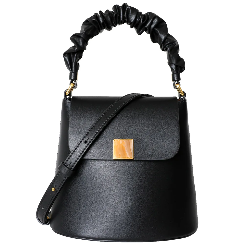 

2021 Brand New Fashion Small Handbag Female Leather Small Fresh Messenger Bag Korean Texture Bucket Bag for Women