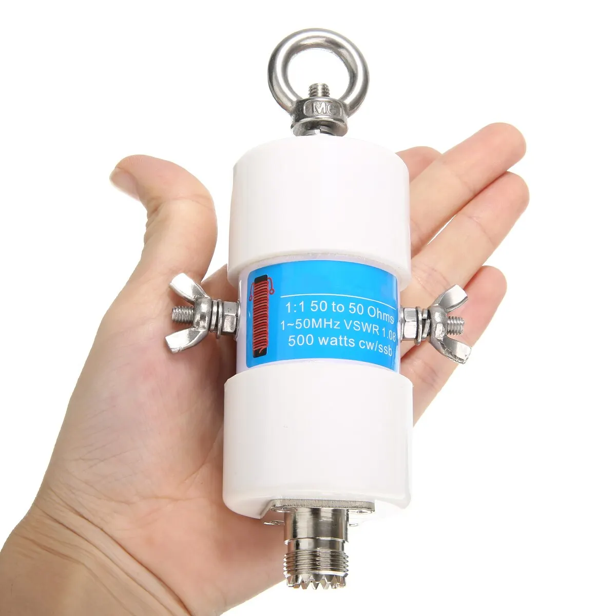 

Waterproof Balun 160m-6m Bands 1.8-50MHz 500W 1:1 Voltage Balun Universal Waterproof HF Balun for Shortwave Antenna Balun