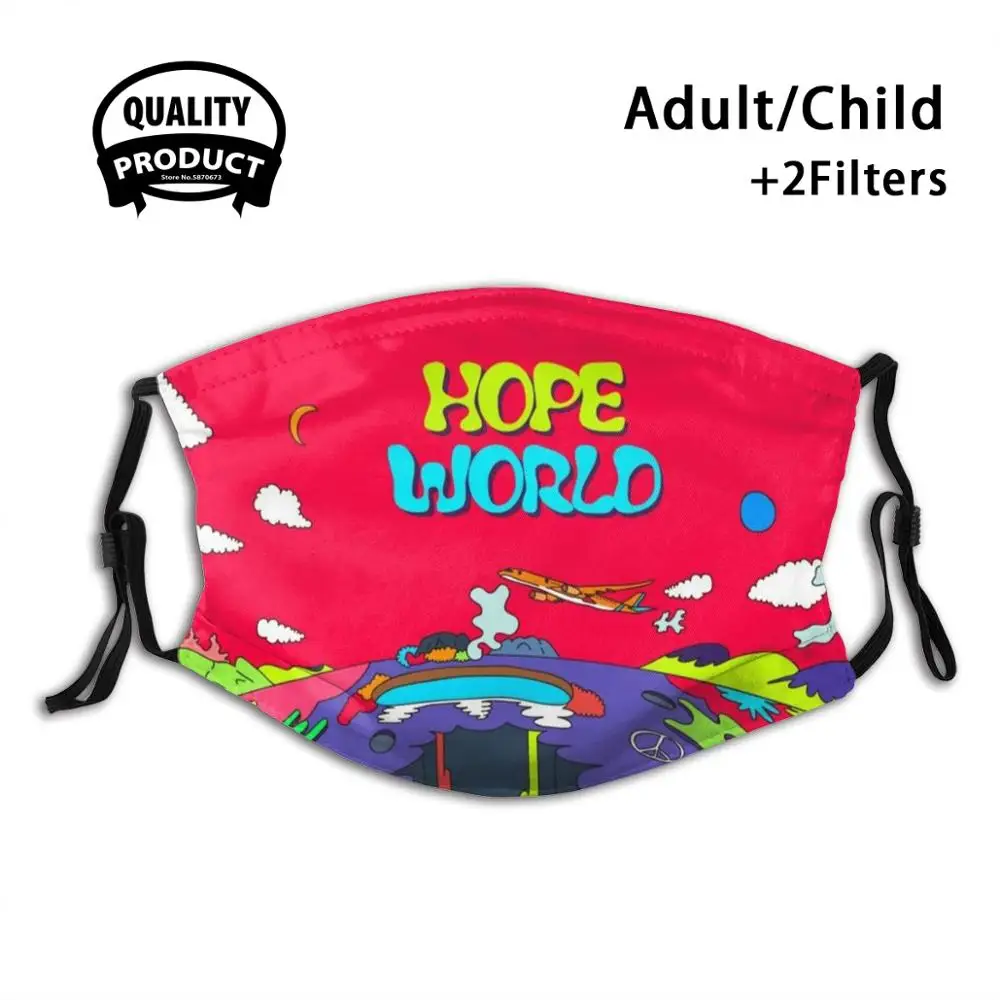 J Hope World Микстейп покрытие многоразовая маска для рта моющаяся с фильтром против