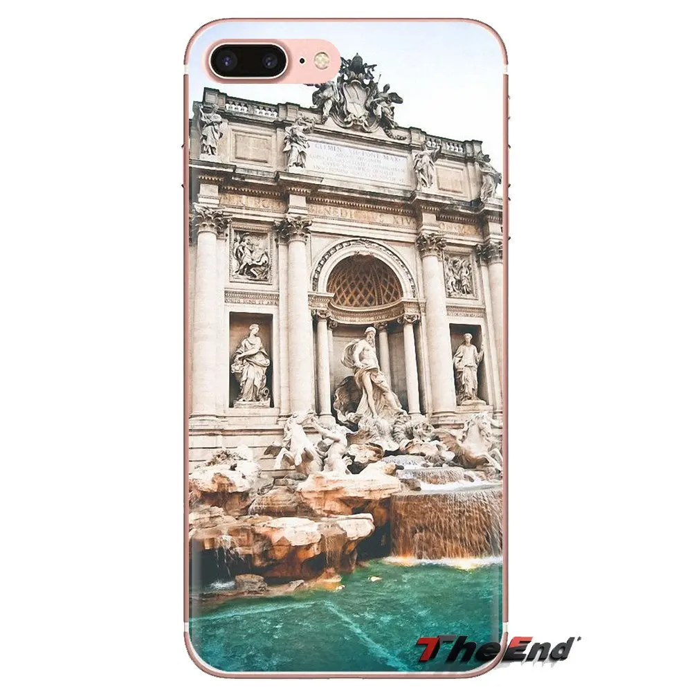 Для samsung Galaxy S2 S3 S4 S5 MINI S6 S7 edge S8 S9 Plus Note 2 3 4 5 8 Coque Fundas TPU чехол Чехол Fontana di Trevi Рим