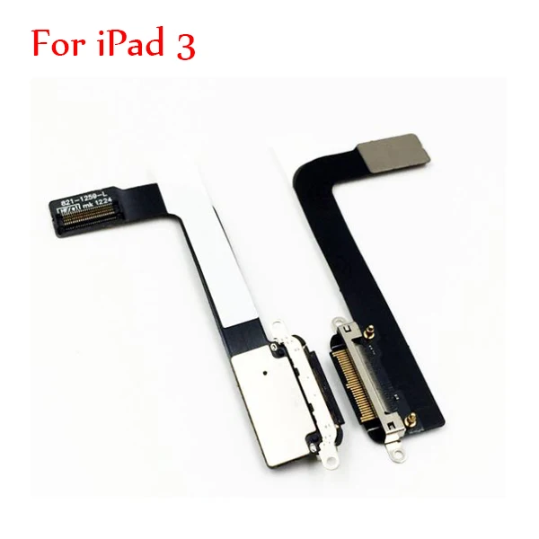 for ipad 3 black Зарядный порт док-станция USB разъем гибкий кабель для iPad 2/3/4 5 Air 2 6 Mini 1 2 3 4 ленты запасные части-в мобильном телефоне - Цвет: for ipad 3 black