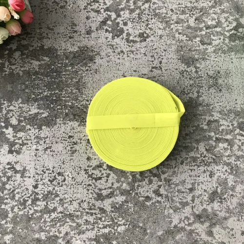 yellow1 3/4 ''(20 мм) матовая цветная косая лента эластичная лента тесьма отделка Кружева сплошной головной убор ручной работы DIY украшения ремесла - Цвет: yellow1