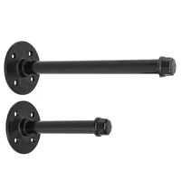 retro black iron industrial pipe shelf bracket mounting bracket holder storage holders racks home decor