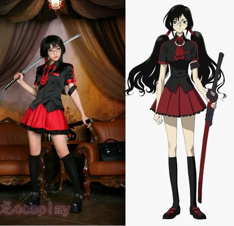 Кровь C Kisaragi Saya косплей костюм для женщин Хэллоуин Косплей Костюм Униформа полный
