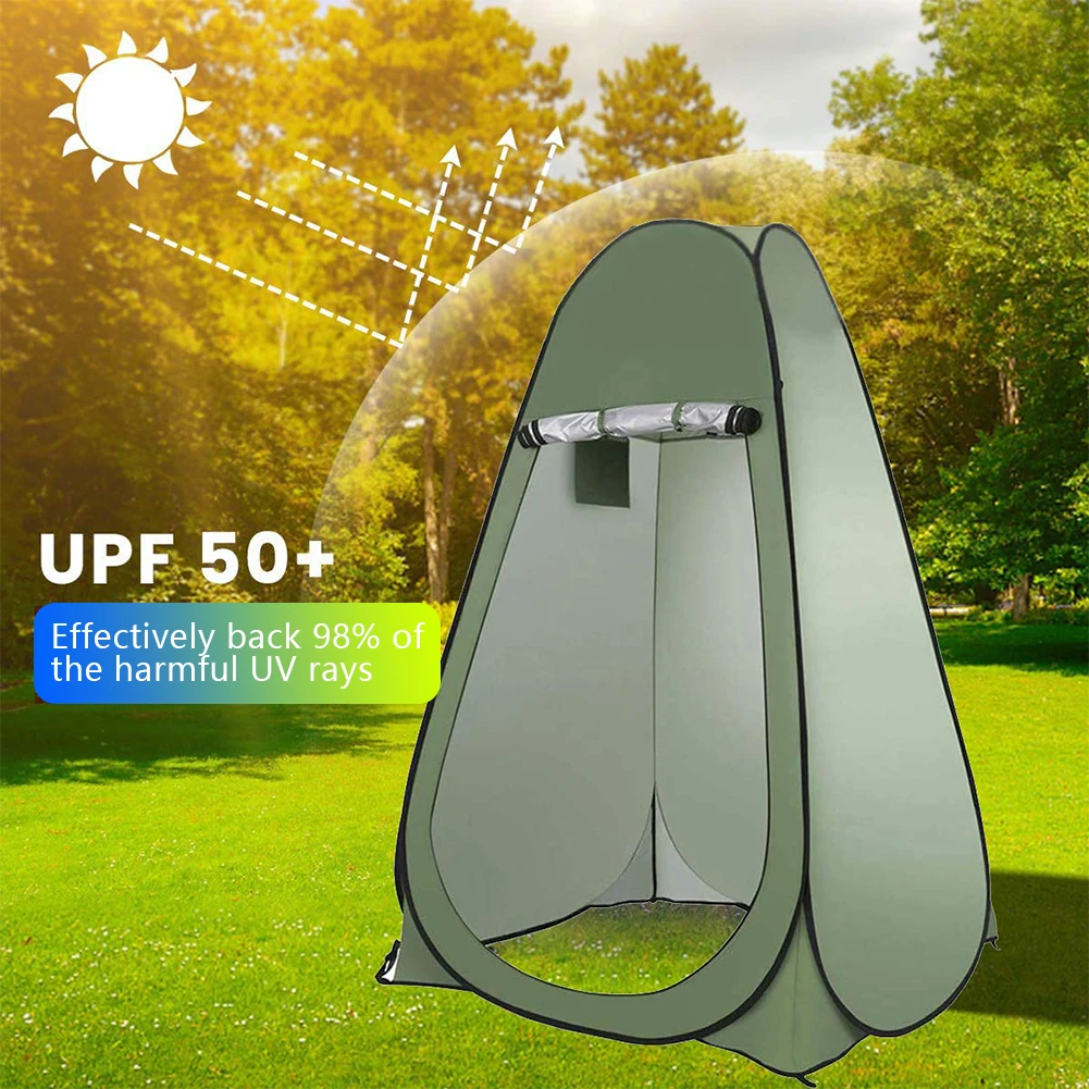 

Outdoor Privacy Pop Up Tent Shower Toilet Tent Portable Room Shelter Canopy Sunshade for One Person Dressing Camping Gear