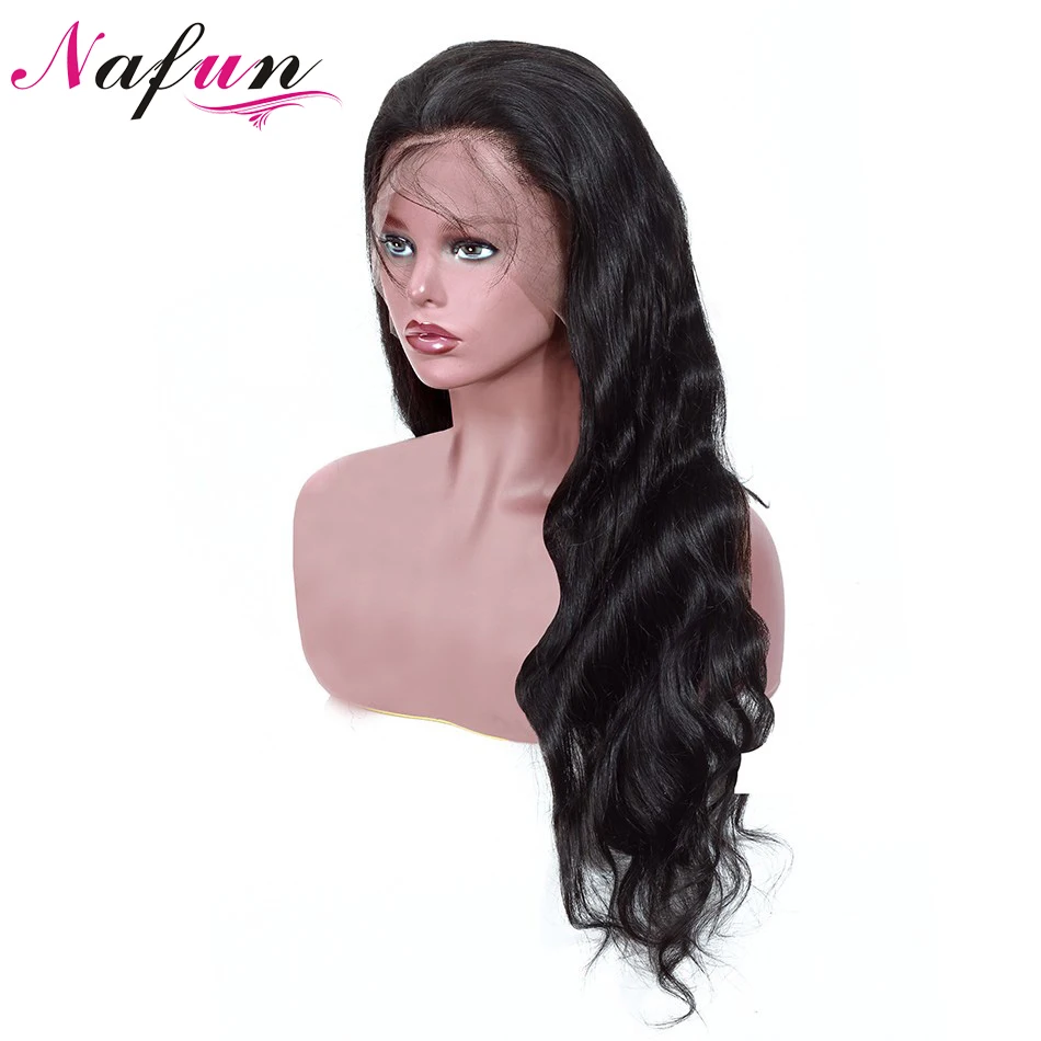 Бразильские волнистые кружевные передние парики из человеческих волос для